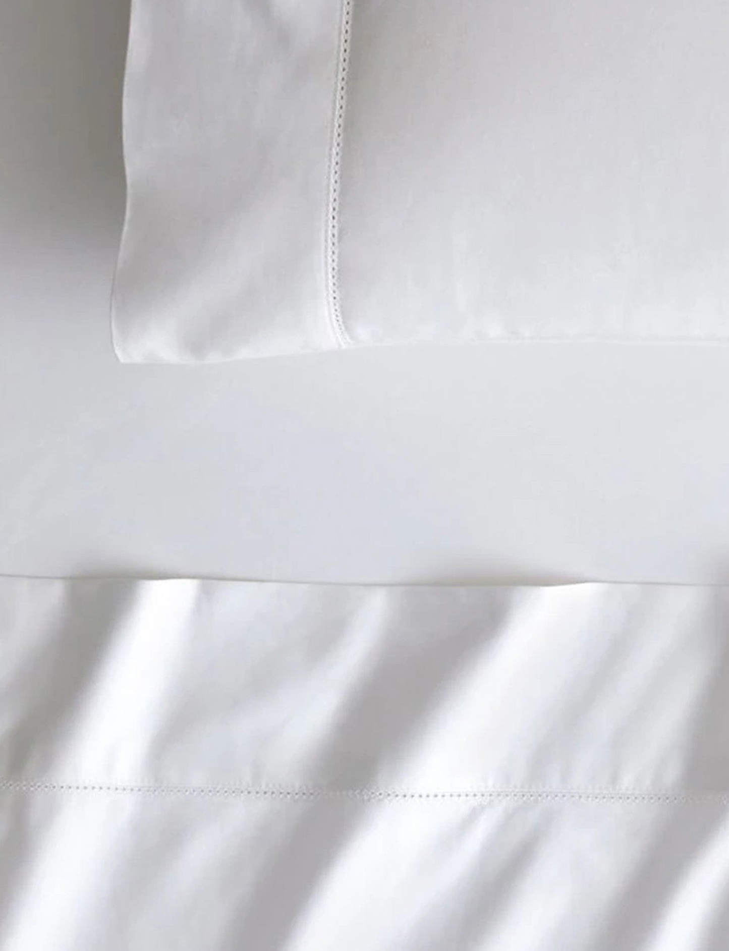 Sheridan 1000 TC Cotton Sateen Plain Dyed Emperor Fitted Sheet Snow