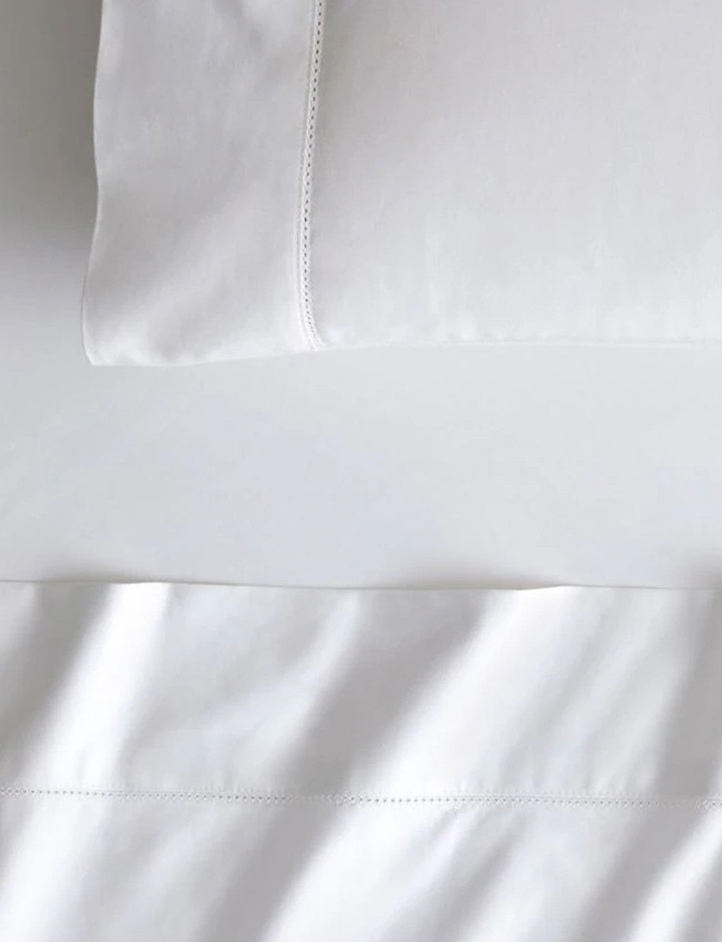 Sheridan 1000 TC Cotton Sateen Plain Dyed Super King Fitted Sheet Snow