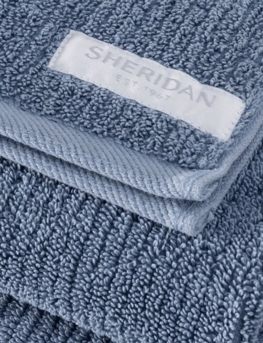 Sheridan Living Textures Face Towel Pair Orient Blue