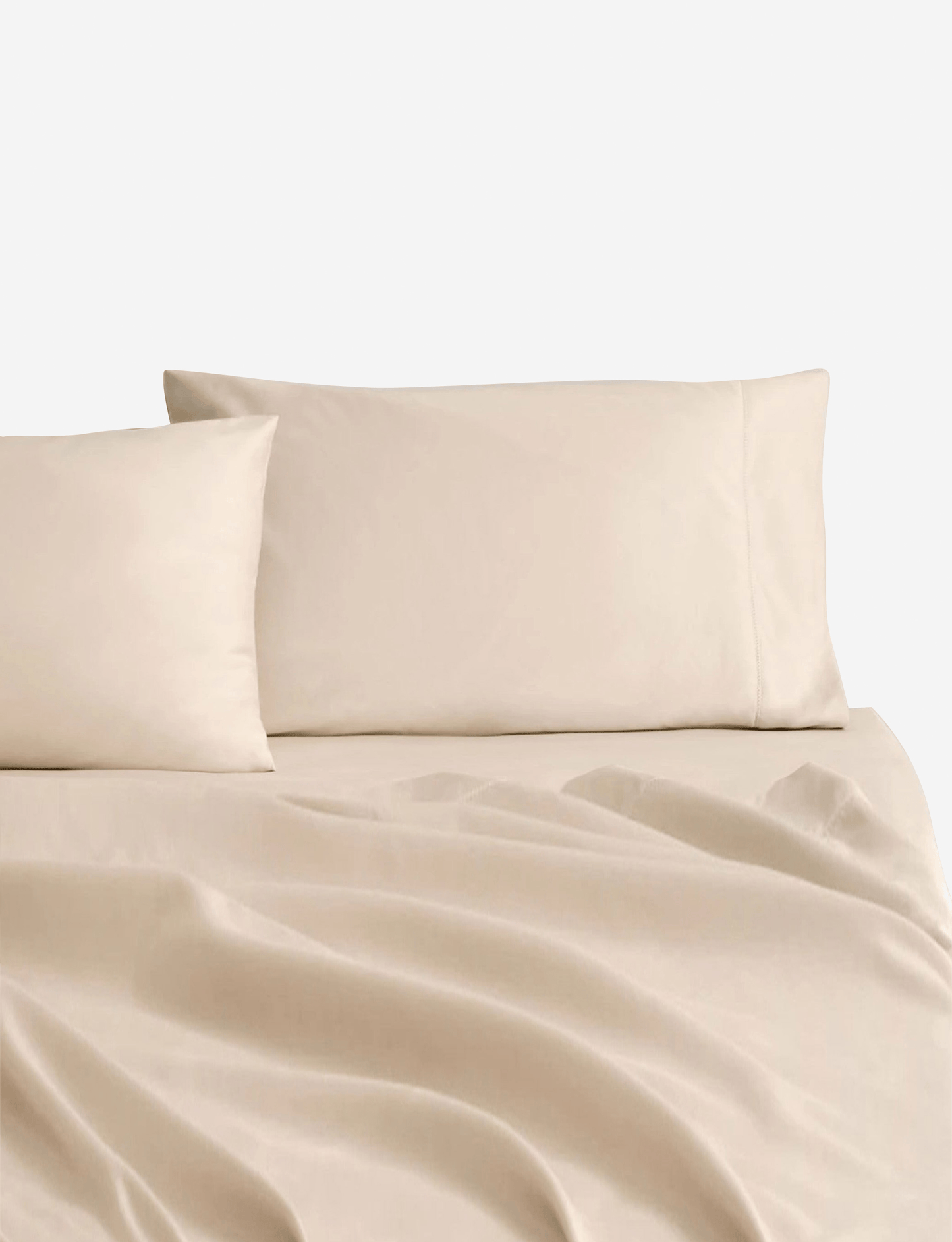 Sheridan 1000 TC Cotton Sateen Plain Dyed Standard Pillowcases Pair Champagne