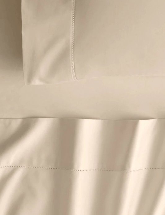 Sheridan 1000 TC Cotton Sateen Plain Dyed Oxford Square Pillowcase Each Champagne