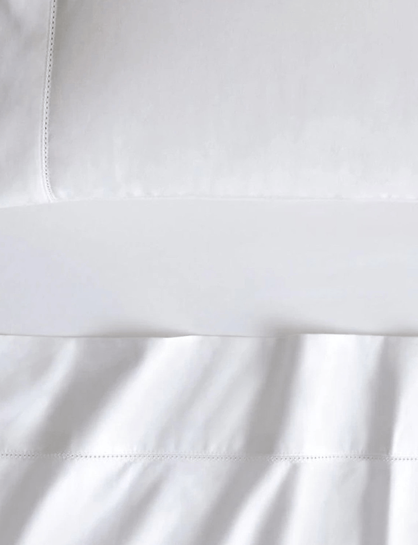 Sheridan 1000 TC Cotton Sateen Plain Dyed Emperor Fitted Sheet Snow