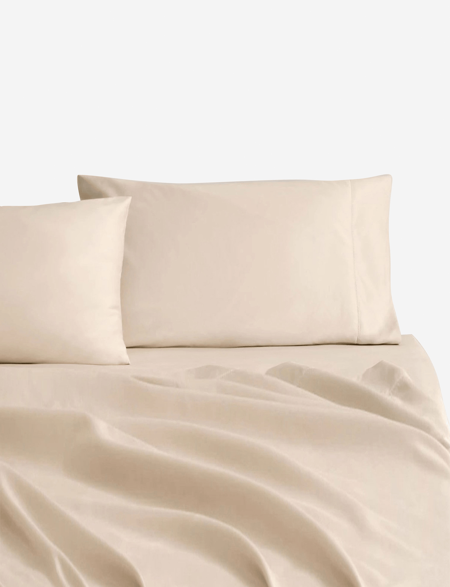 Sheridan 1000 TC Cotton Sateen Plain Dyed Emperor Fitted Sheet Champagne