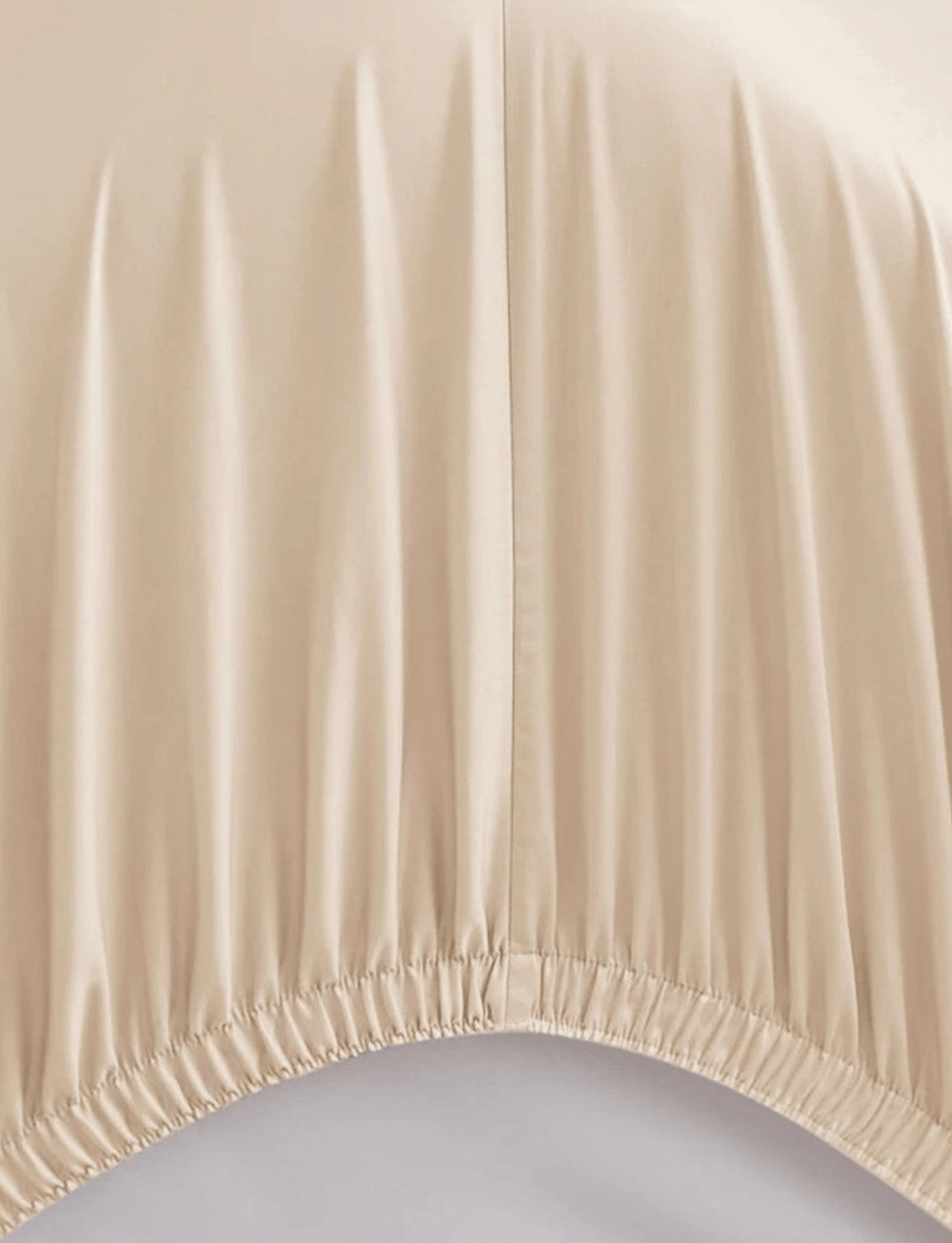 Sheridan 1000 TC Cotton Sateen Plain Dyed Emperor Fitted Sheet Champagne