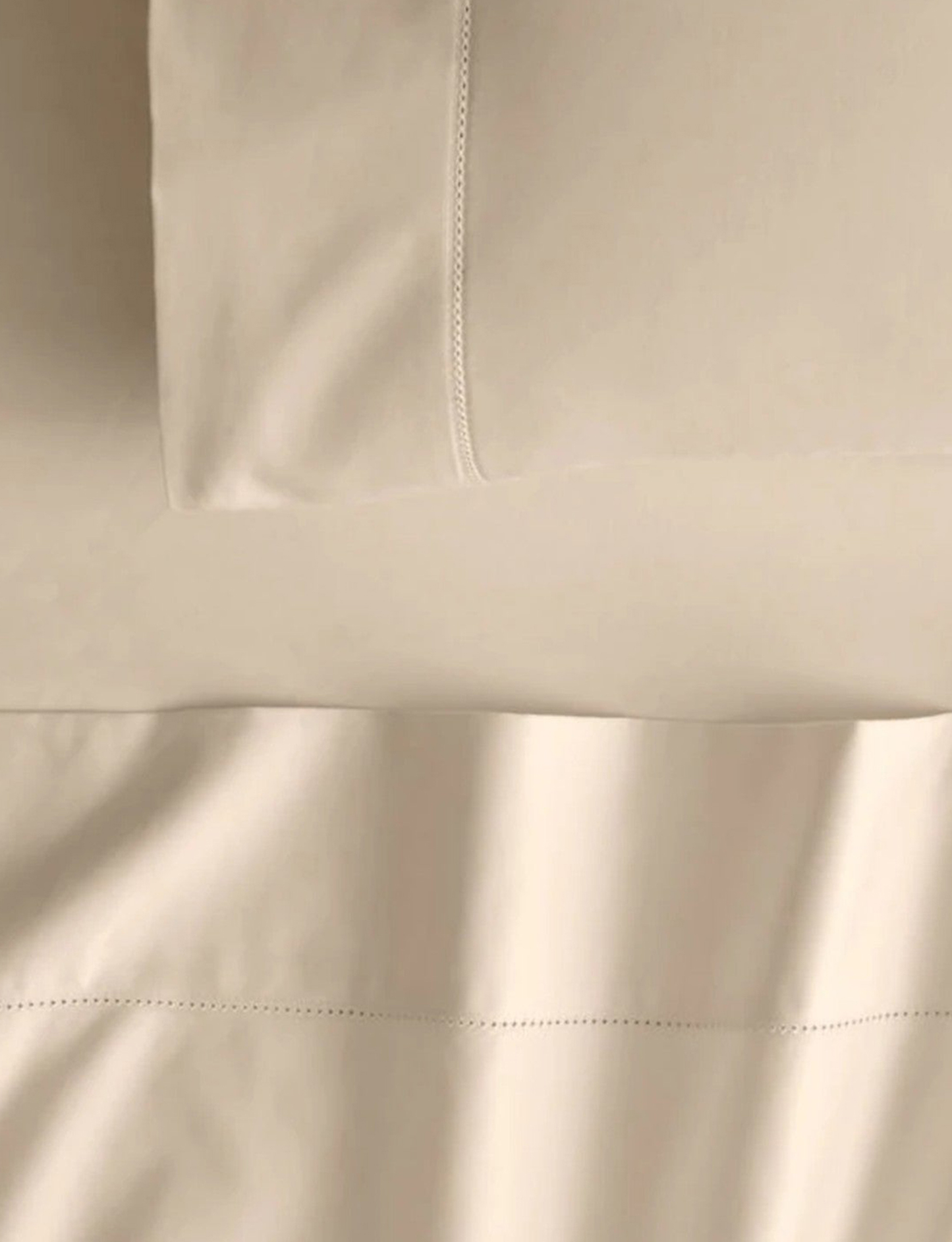 Sheridan 1000 TC Cotton Sateen Plain Dyed King Pillowcases Pair Champagne