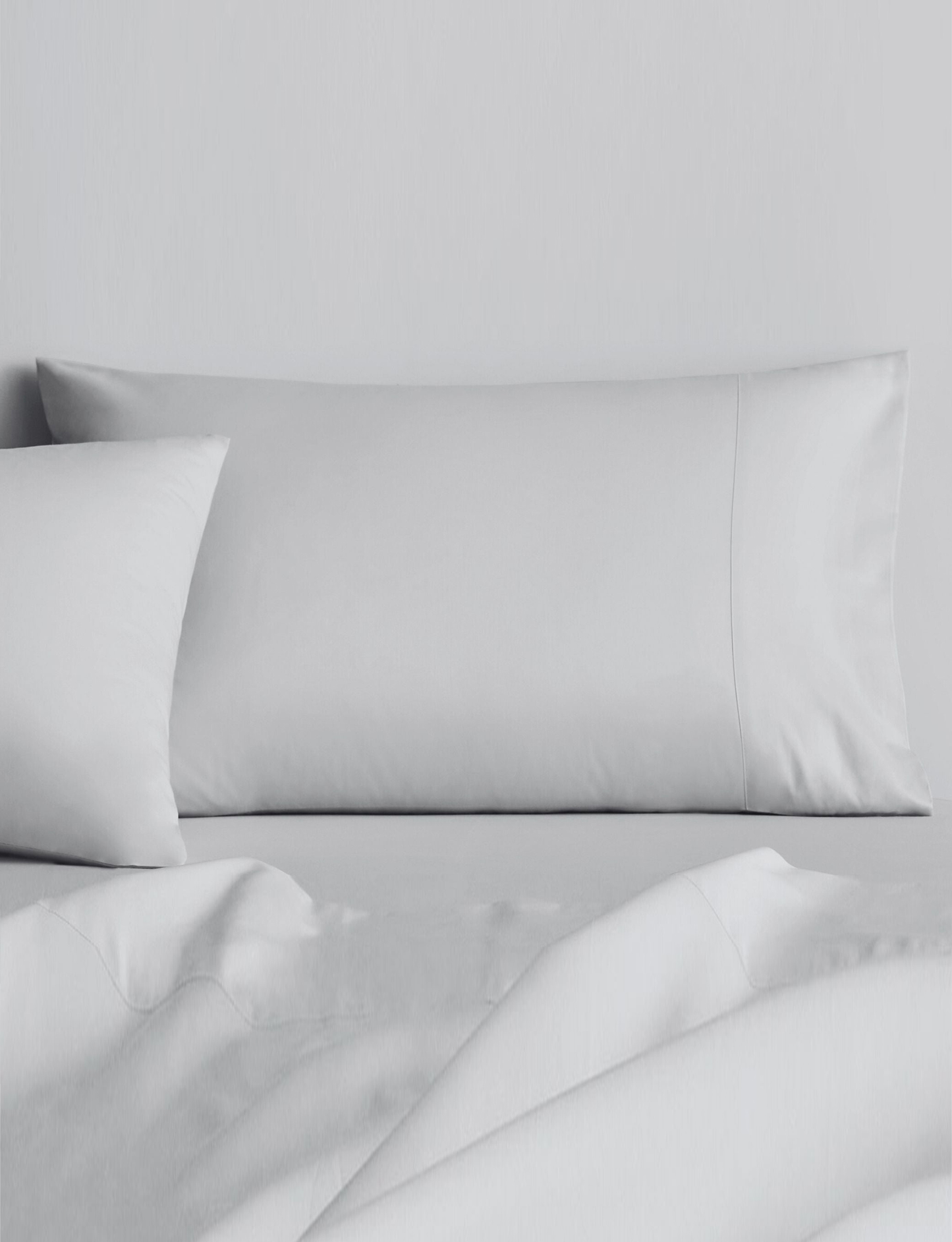 Sheridan 500 TC Cotton Sateen Plain Dyed Emperor Fitted Sheet Silver