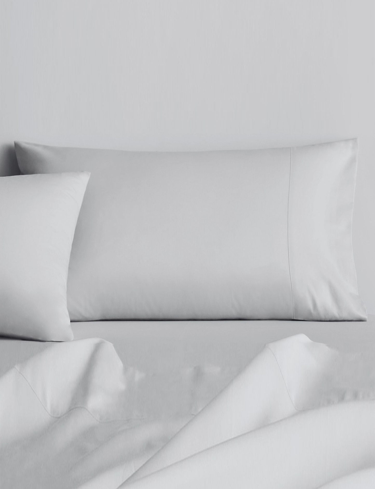 Sheridan 500 TC Cotton Sateen Plain Dyed Super King Tailored Duvet Cover Silver