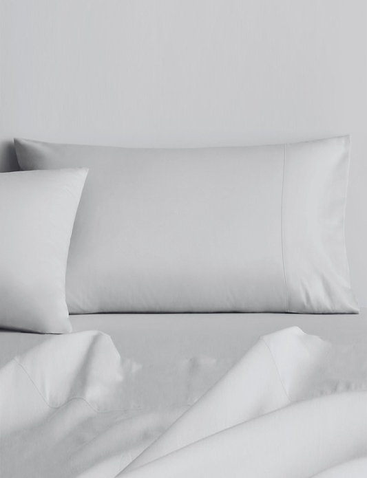 Sheridan 500 TC Cotton Sateen Plain Dyed Super King Tailored Duvet Cover Silver