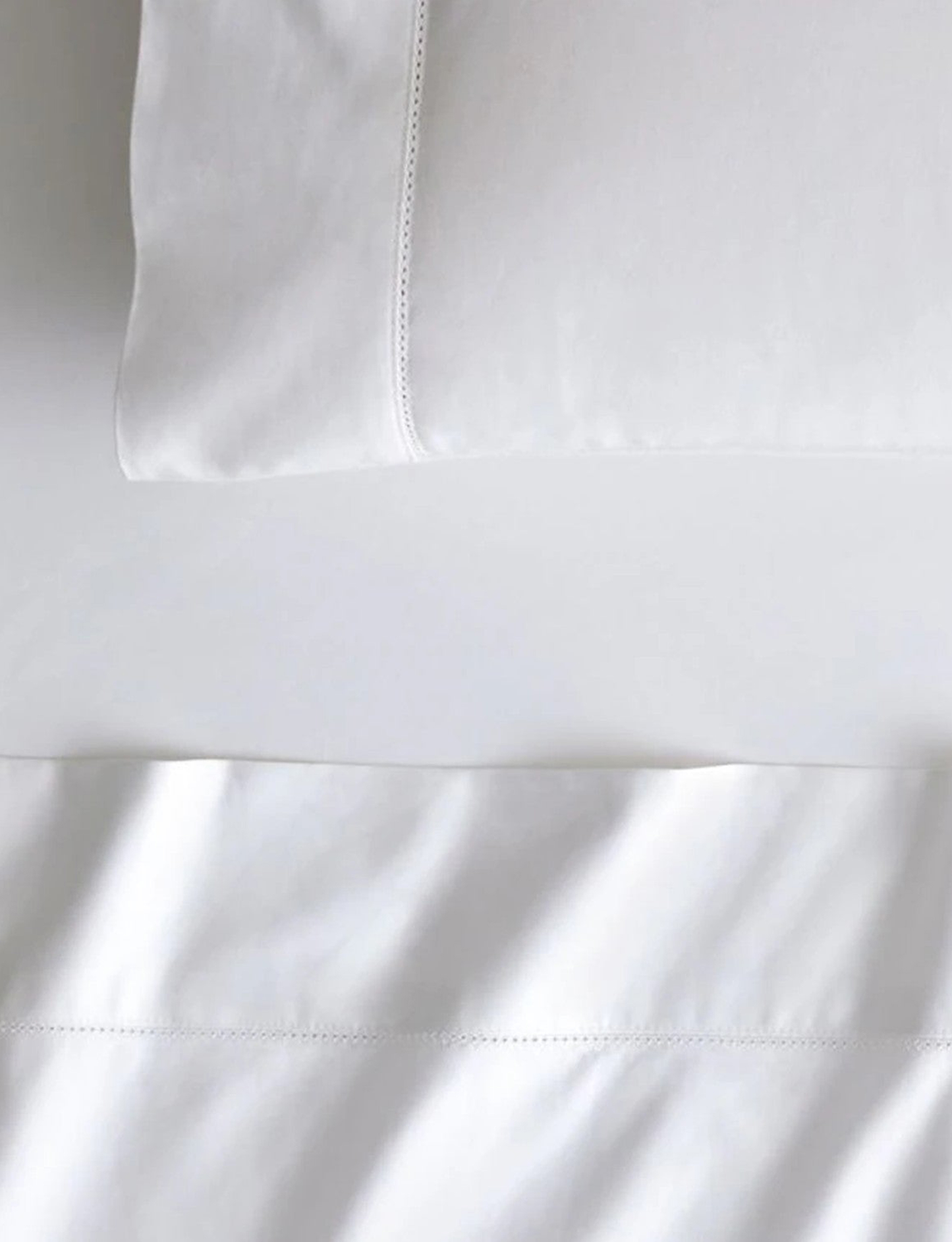Sheridan 1000 TC Cotton Sateen Plain Dyed Super King Flat Sheet Snow