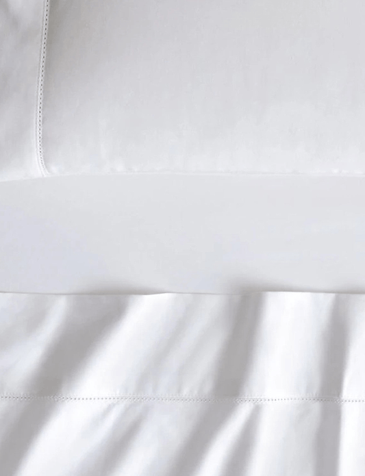 Sheridan 1000 TC Cotton Sateen Plain Dyed Standard Pillowcases Pair Snow