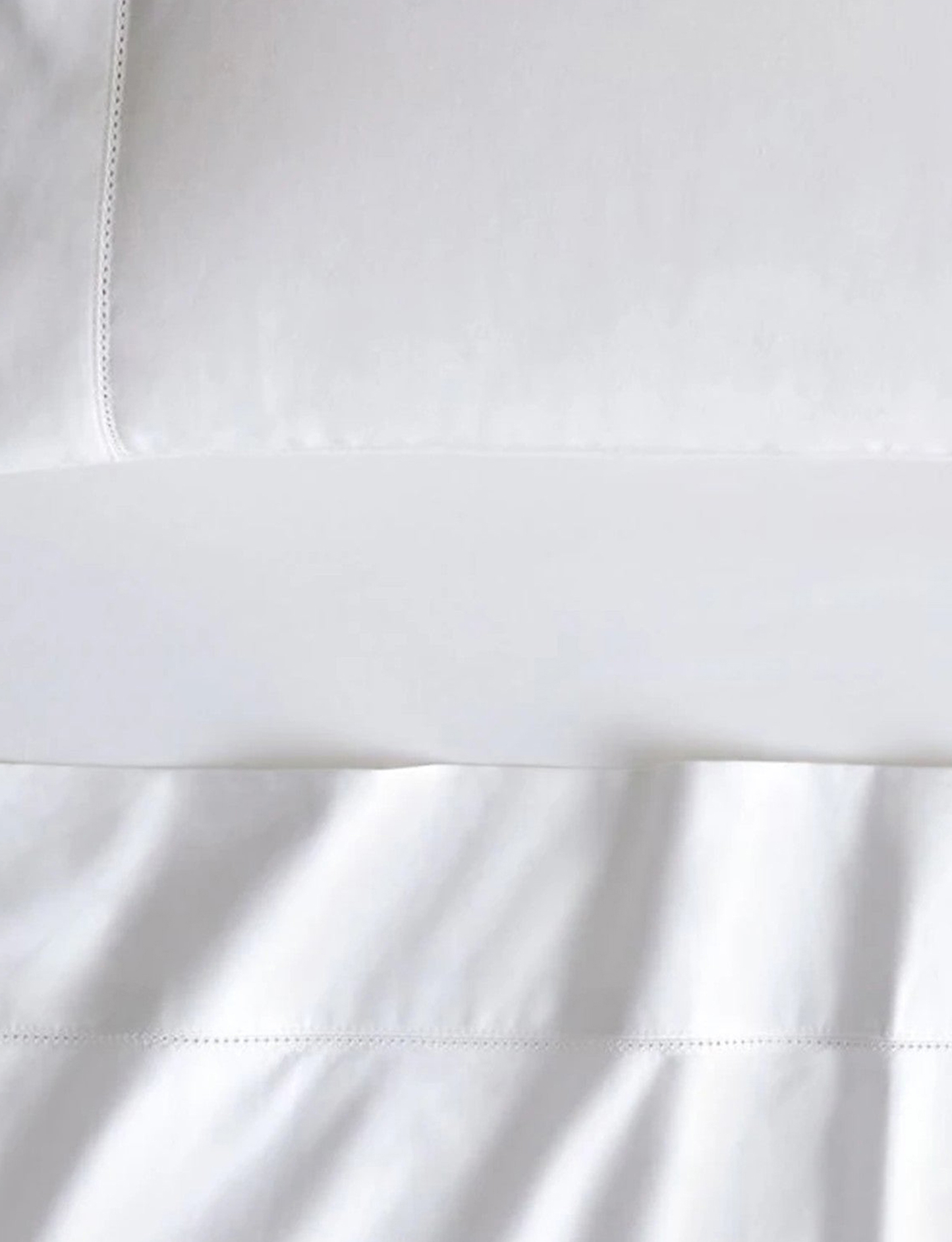 Sheridan 1000 TC Cotton Sateen Plain Dyed King Pillowcases Pair Snow