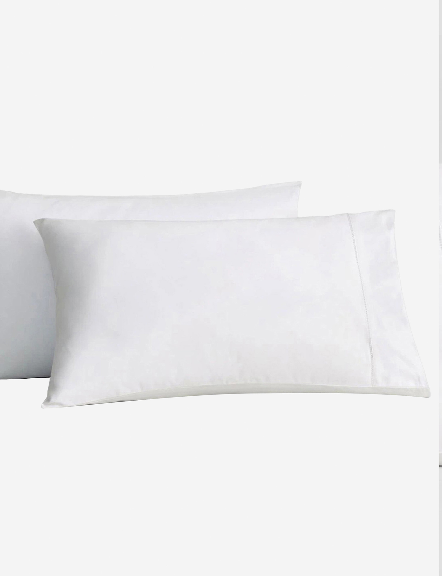 Sheridan 1000 TC Cotton Sateen Plain Dyed King Pillowcases Pair Snow