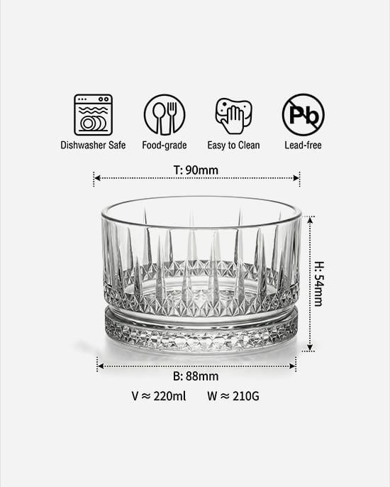 Cuisine Art Soda Lime Bowl Set 220ml 6Pc