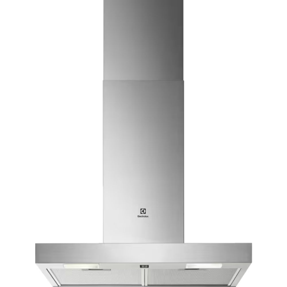 Electrolux 60cm T-shaped Chimney Wall-mounted Cooker Hood with 2 Speed Settings and Dishwasher-safe Filter, Stainless Steel