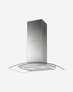 Electrolux 90cm Glass Canopy Island Cooker Hood with 3 Speed Settings, Stainless Steel