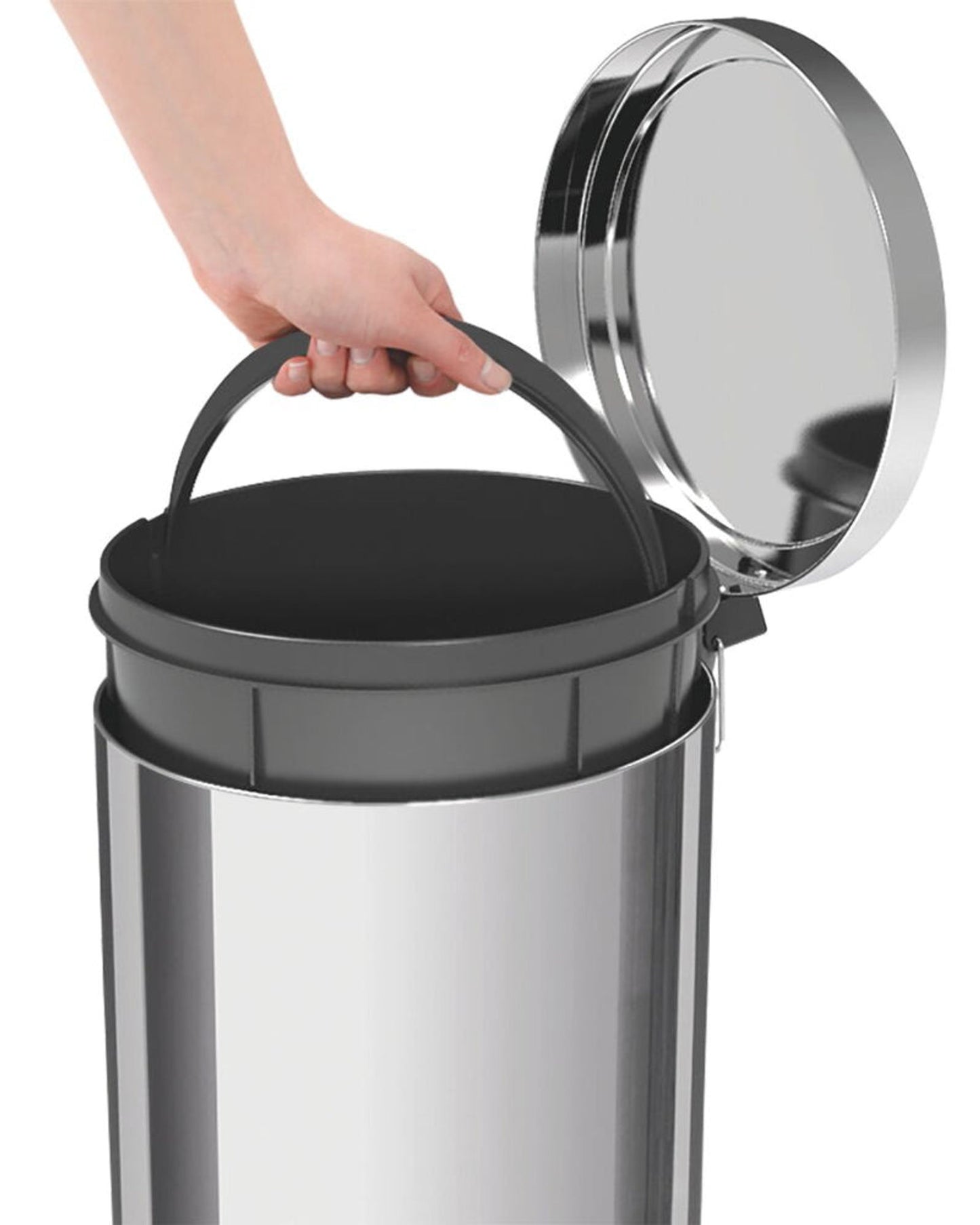 Tramontina Stainless Steel Brazil 12 L Pedal Bin With Polished Finish And Internal Bucket