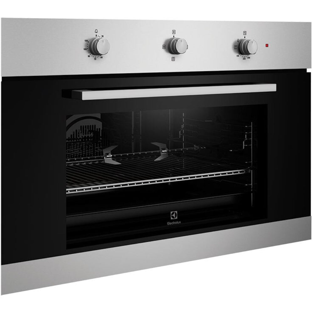 Electrolux 90cm Built In Single Gas Oven with Large 88L Capacity and Rotisserie Turnspit