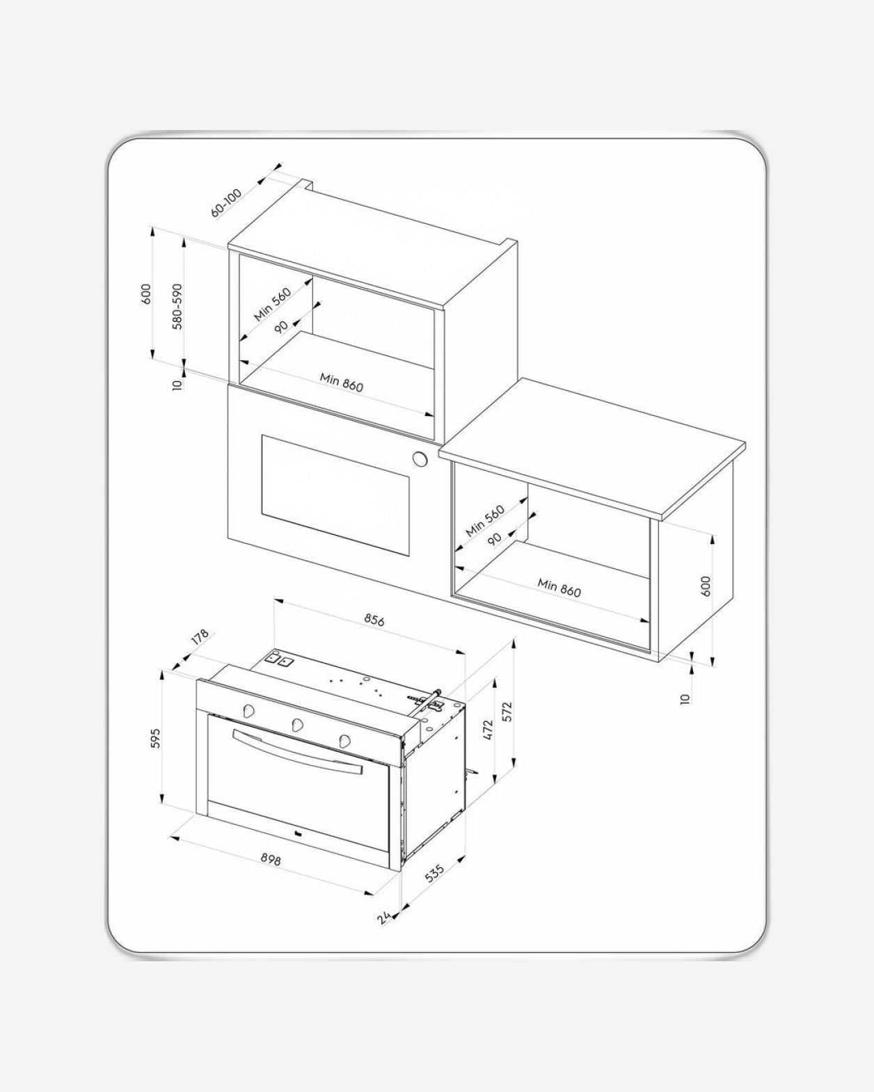 Electrolux 88L Built-In Single Gas Oven with Rotisserie