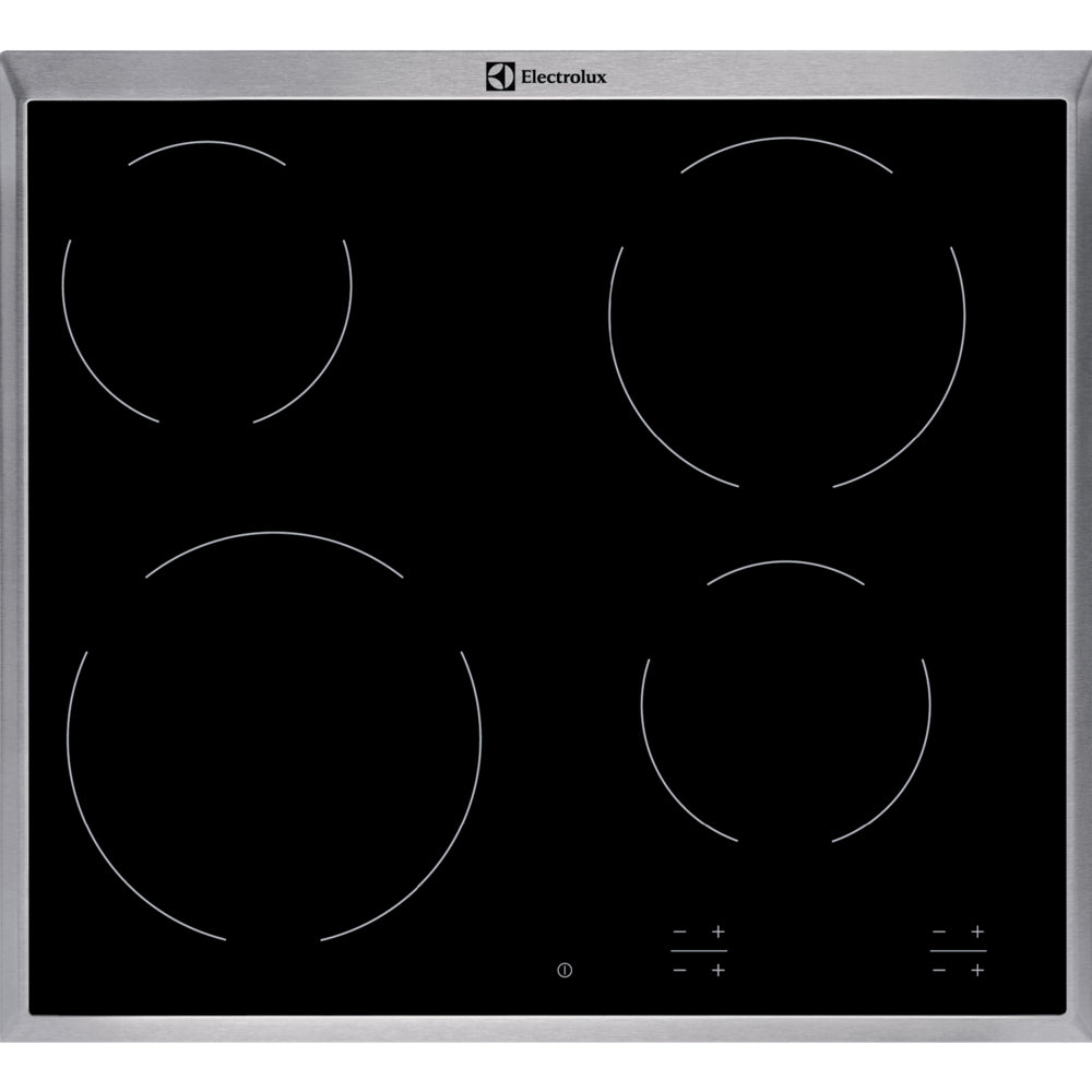 Electrolux 60cm Built In Ceramic Hob with 4 Cooking Zones, Touch Control, Pause Function, and Oval Fish Zone, 6500W