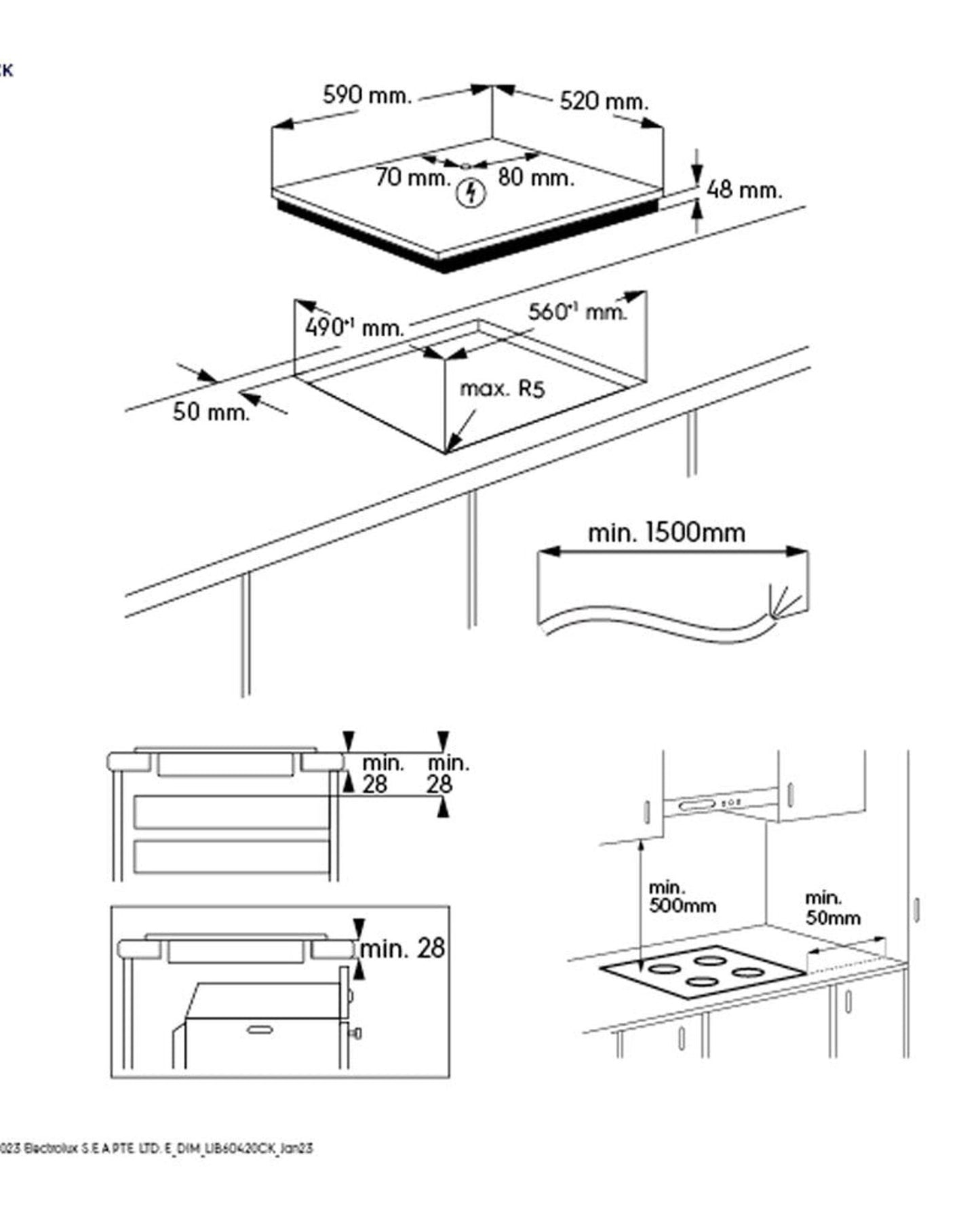 Electrolux Built-In Induction Hob 60cm