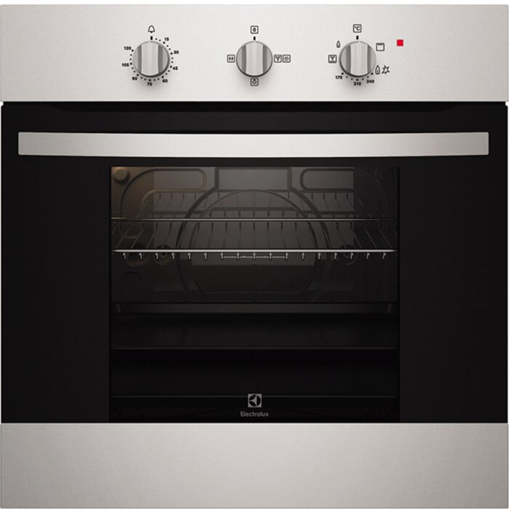 Electrolux 60cm Built In Single Gas Oven with Large 68L Capacity and Rotisserie Turnspit