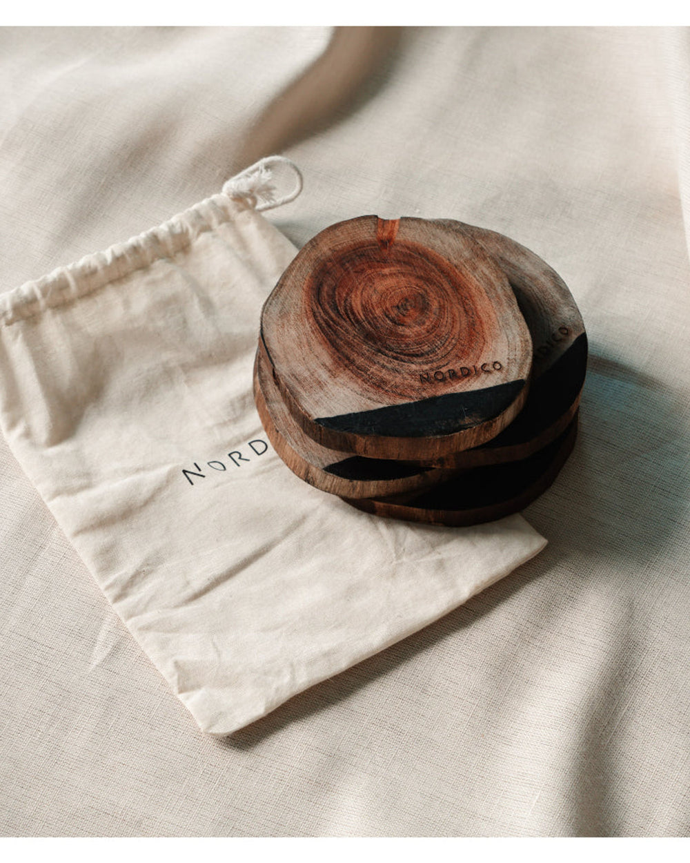 Nordico Wooden Coasters Set 4