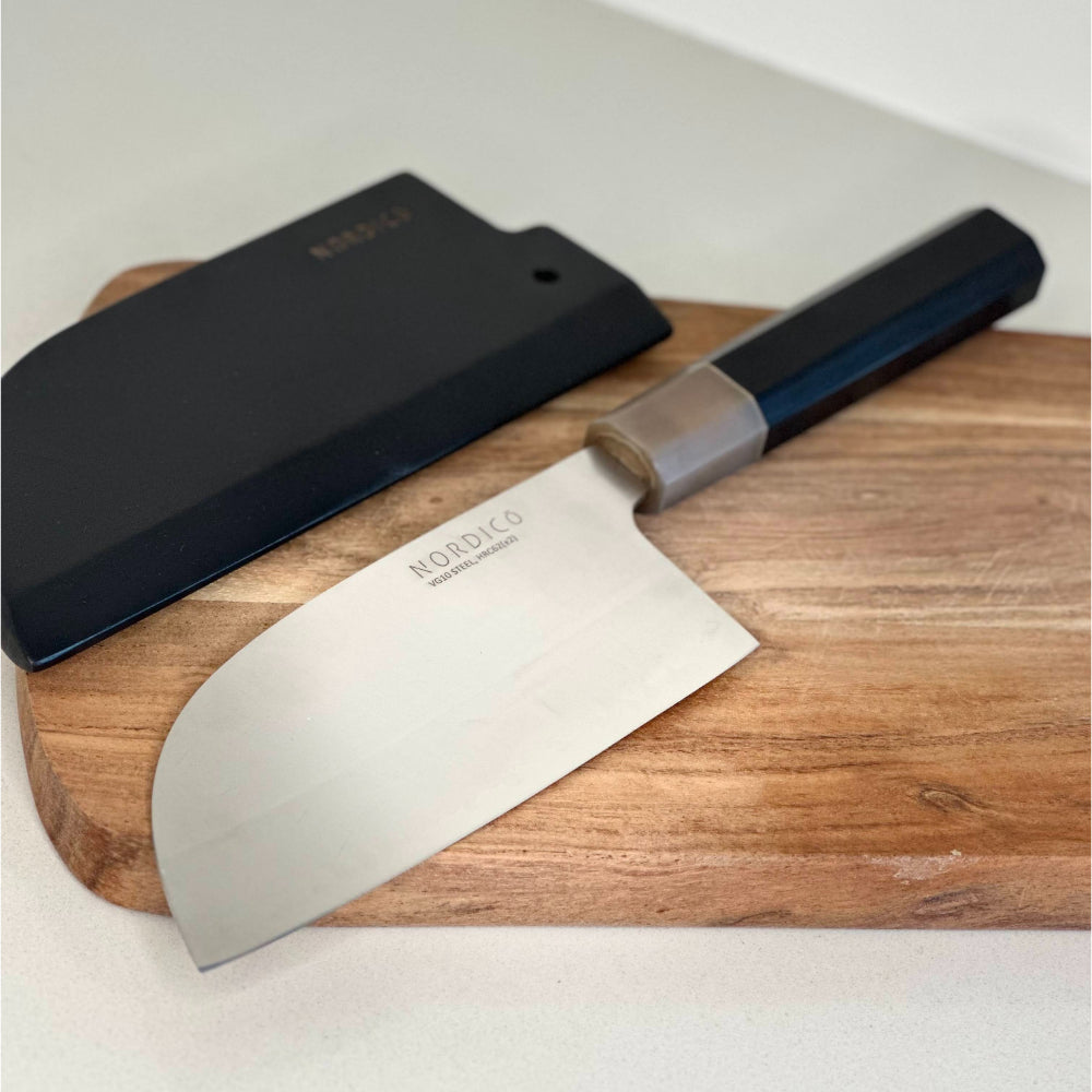 Nordico VG-10 Cleaver Knife 7" Japanese + Wooden sheath