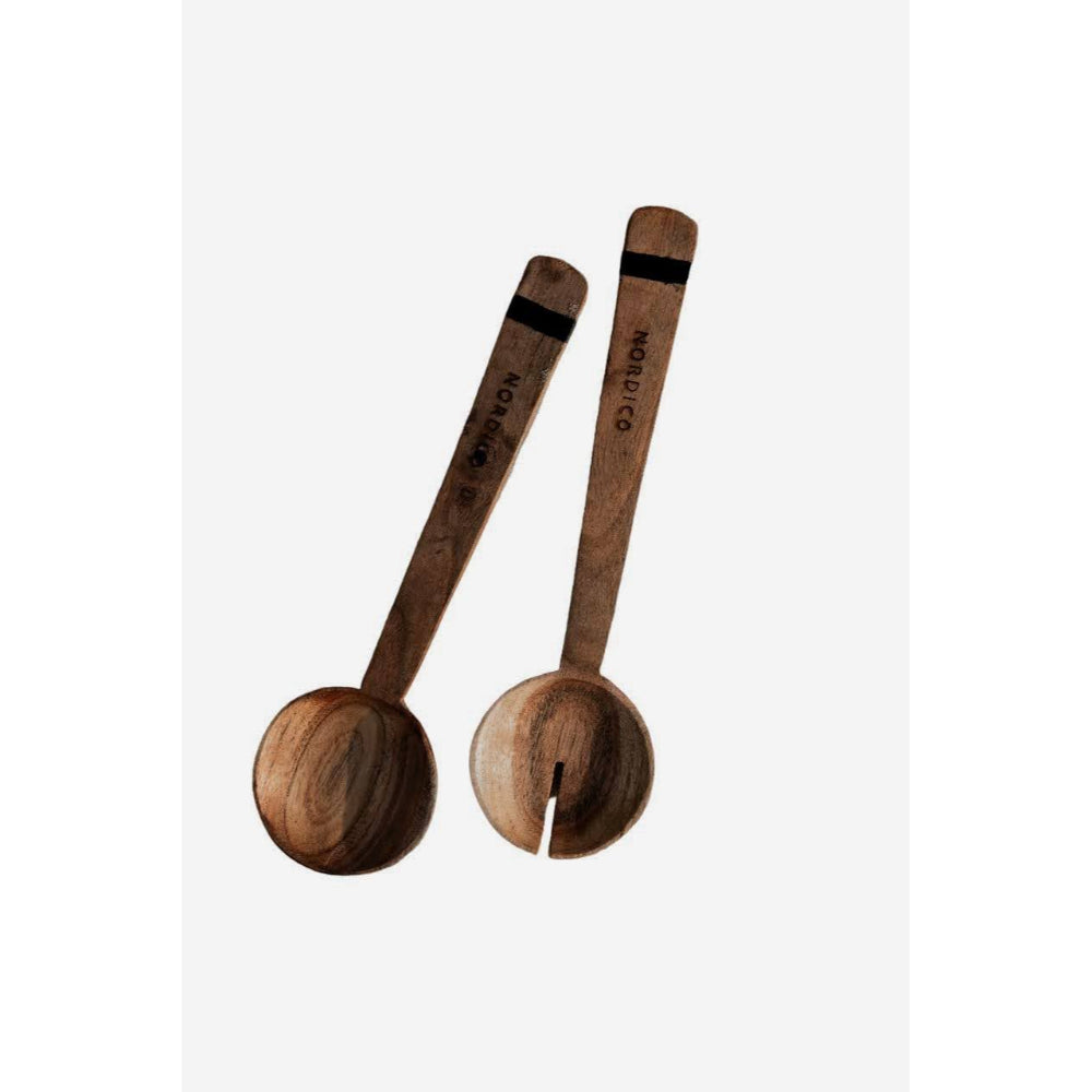 Nordico Wooden Salad Servers Utensils