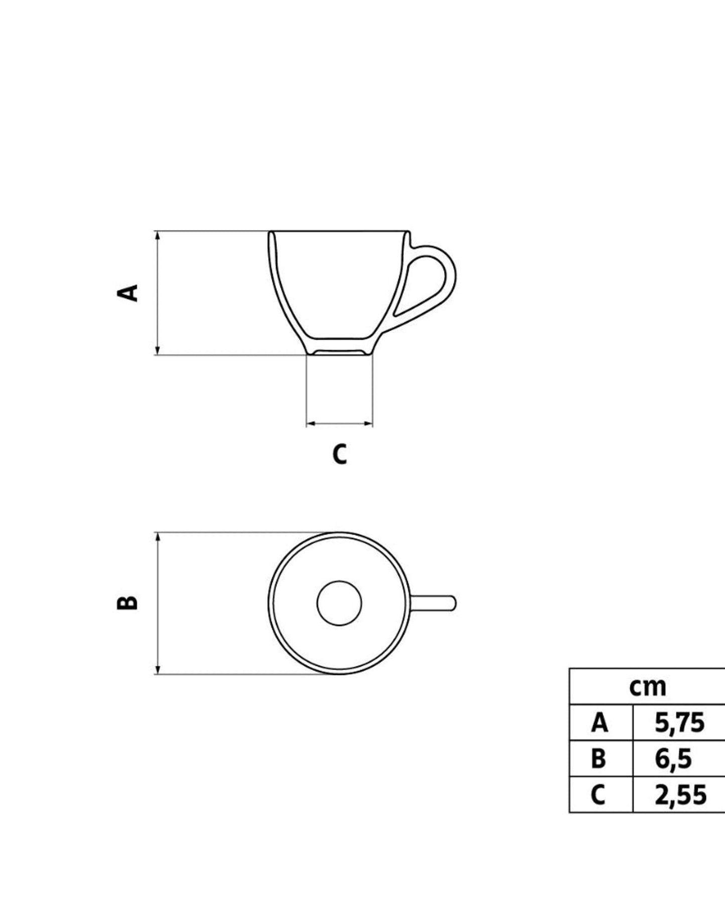 Tramontina Maria Augusta 100 ml Porcelain Coffee Cup
