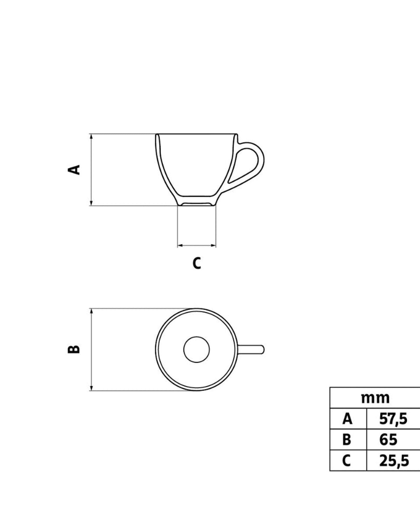 Tramontina Maria Augusta 100 ml Porcelain Coffee Cup