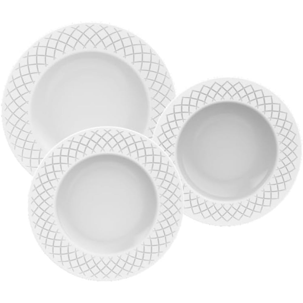 Tramontina Brazil  Ingrid 12 Pieces Porcelain Dinner Set