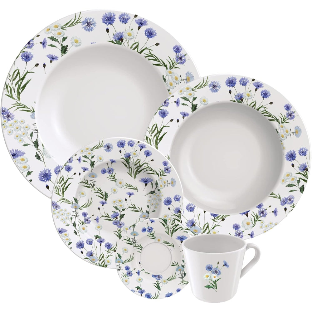 Tramontina Brazil  Ana Alice 20 Pieces Decorated Porcelain Dinner Set