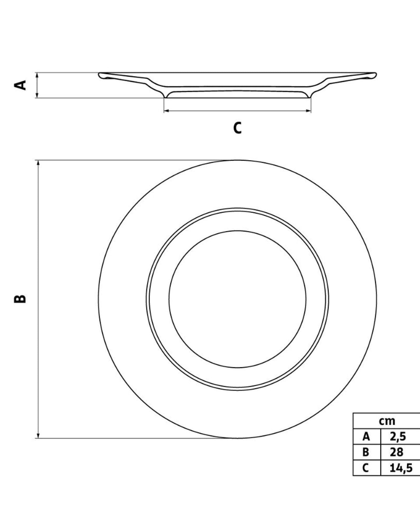 Tramontina Elena Dinner Plate 28cm