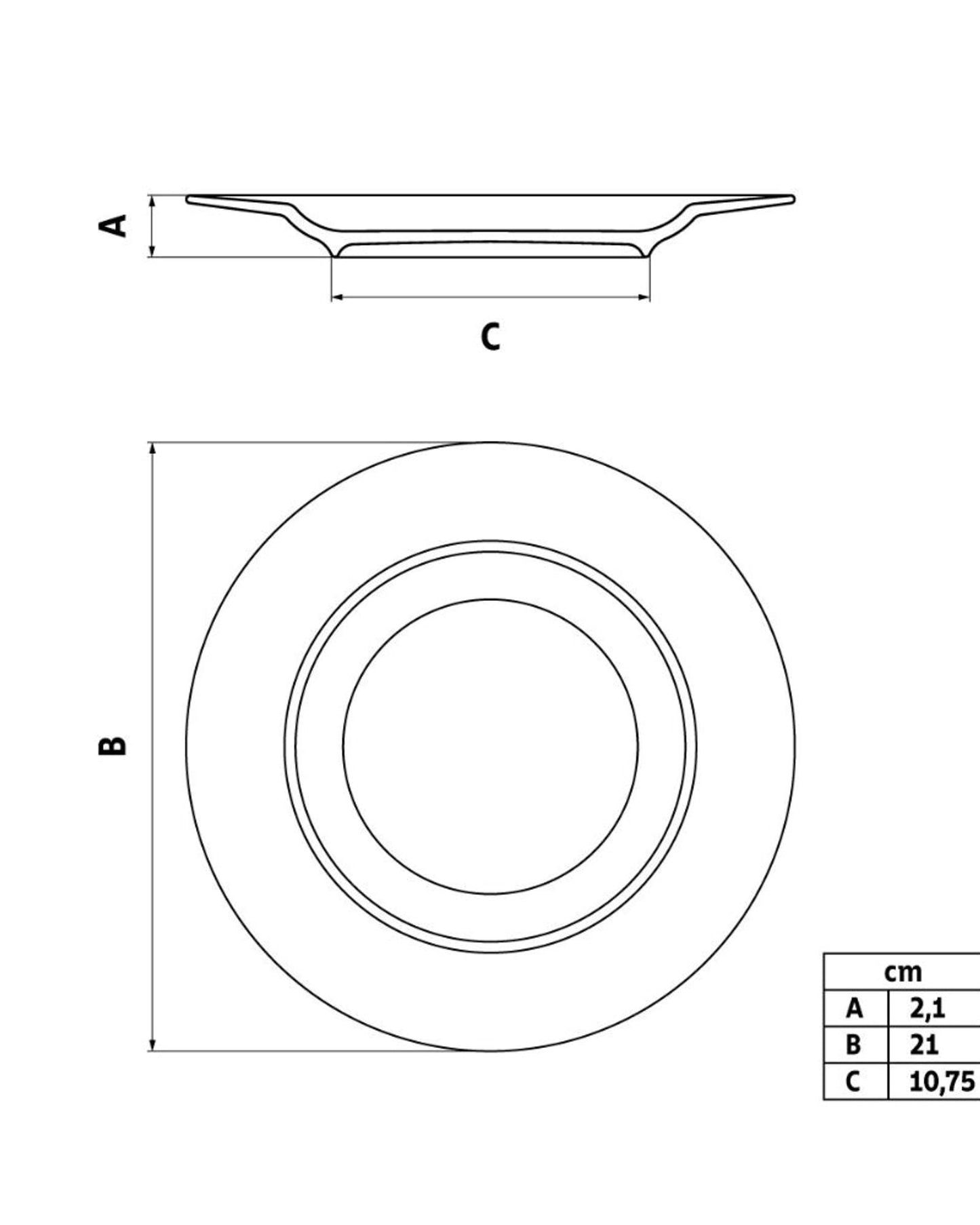 Tramontina Elena 21 cm Porcelain Dessert Plate