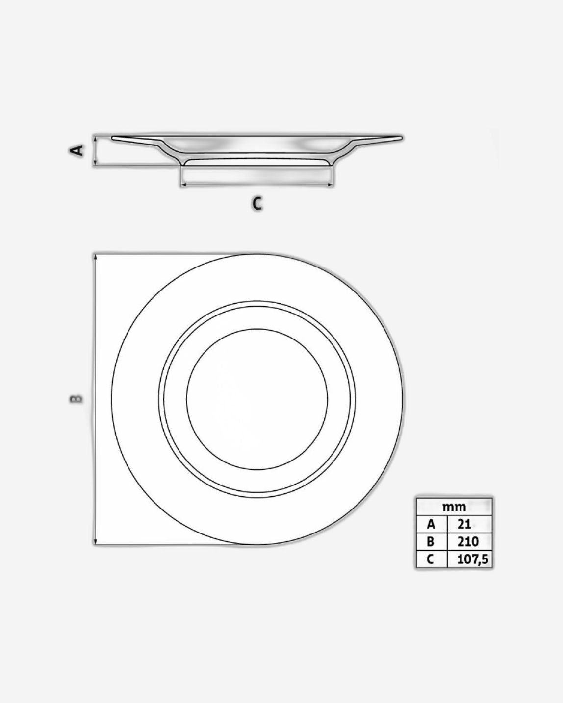 Tramontina Elena 21 cm Porcelain Dessert Plate