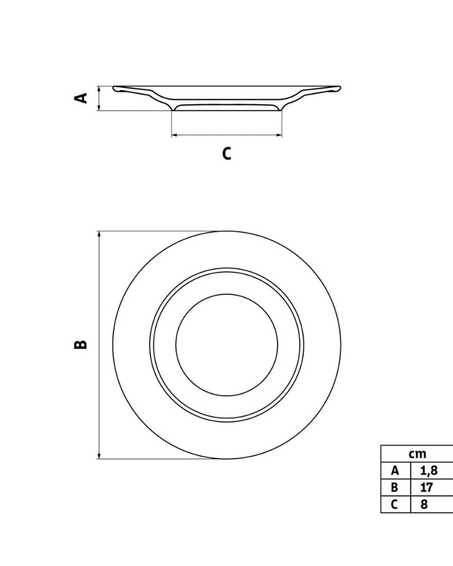 Tramontina Elena 17 cm Porcelain Bread Plate