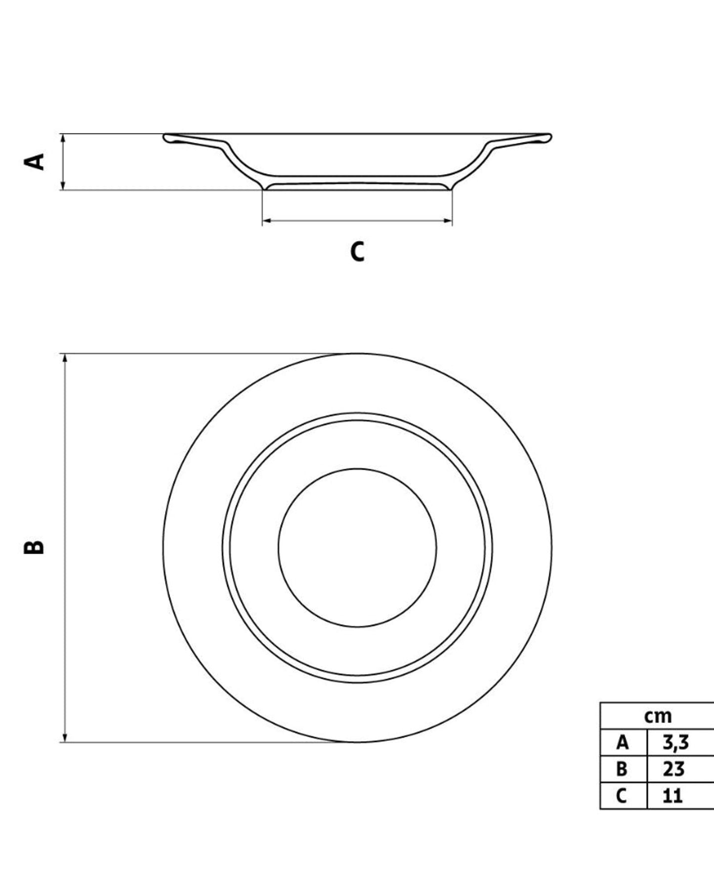 Tramontina Elena 23 cm Porcelain Deep Plate