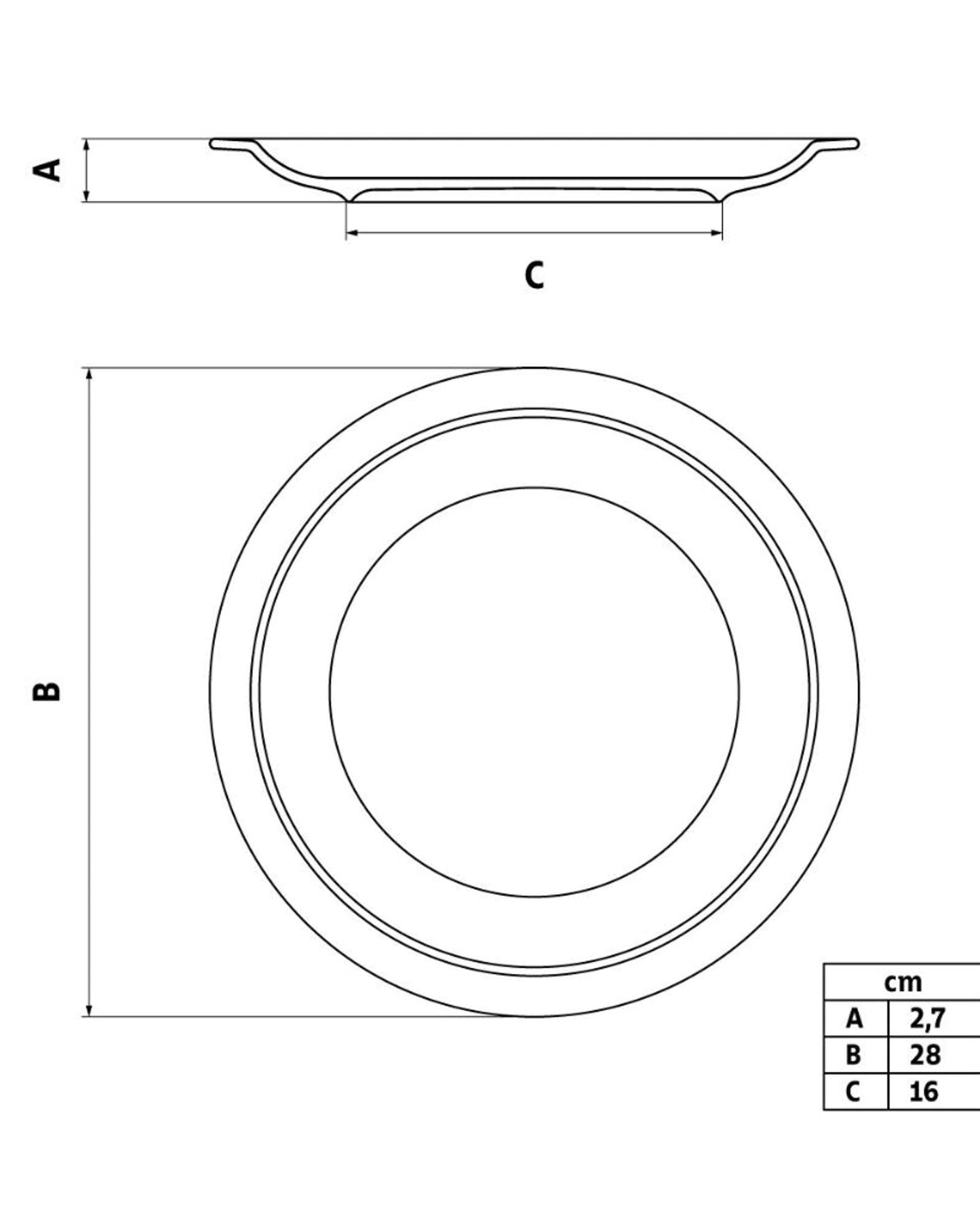Tramontina Paola 28 cm Porcelain Dinner Plate