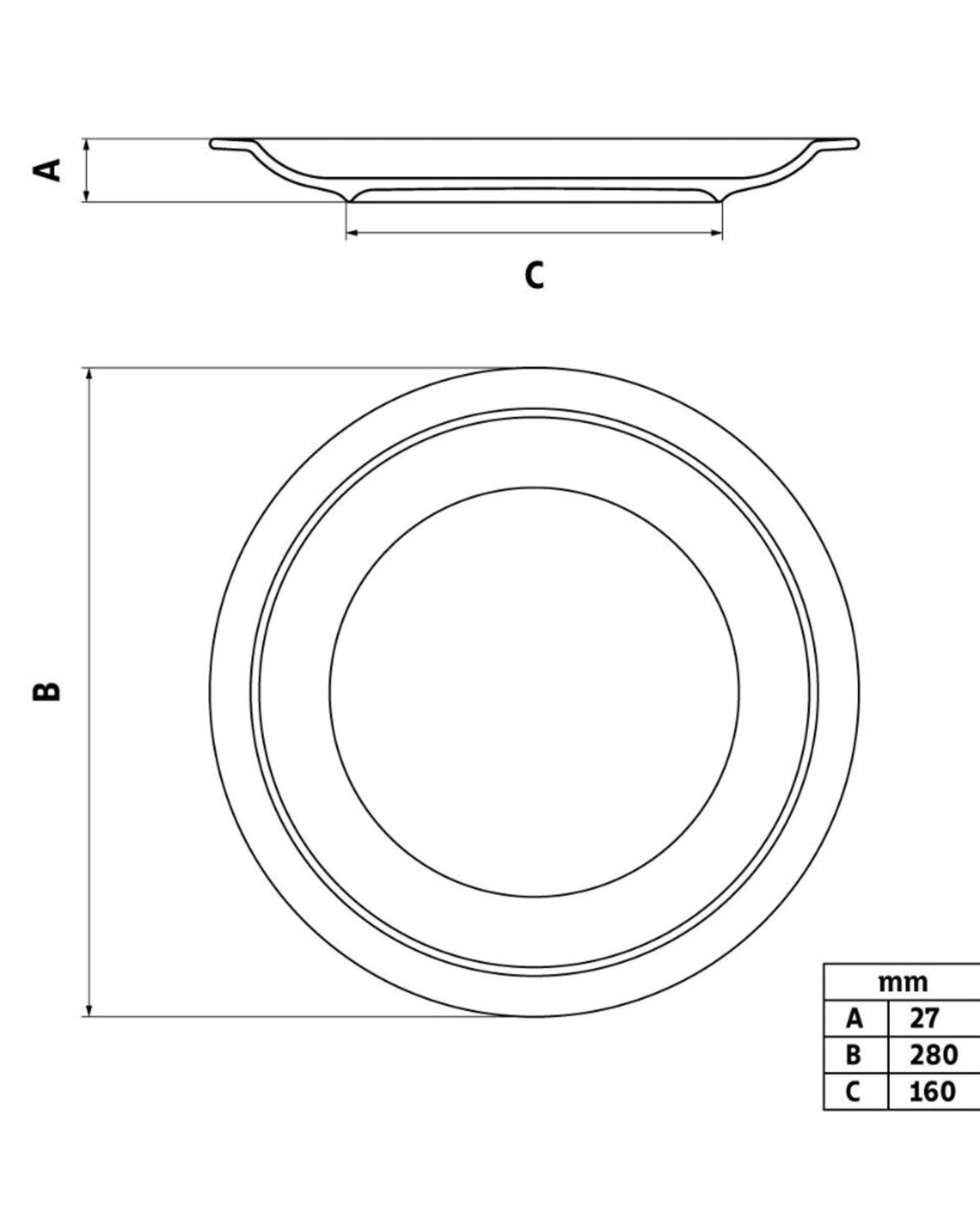 Tramontina Paola 28 cm Porcelain Dinner Plate