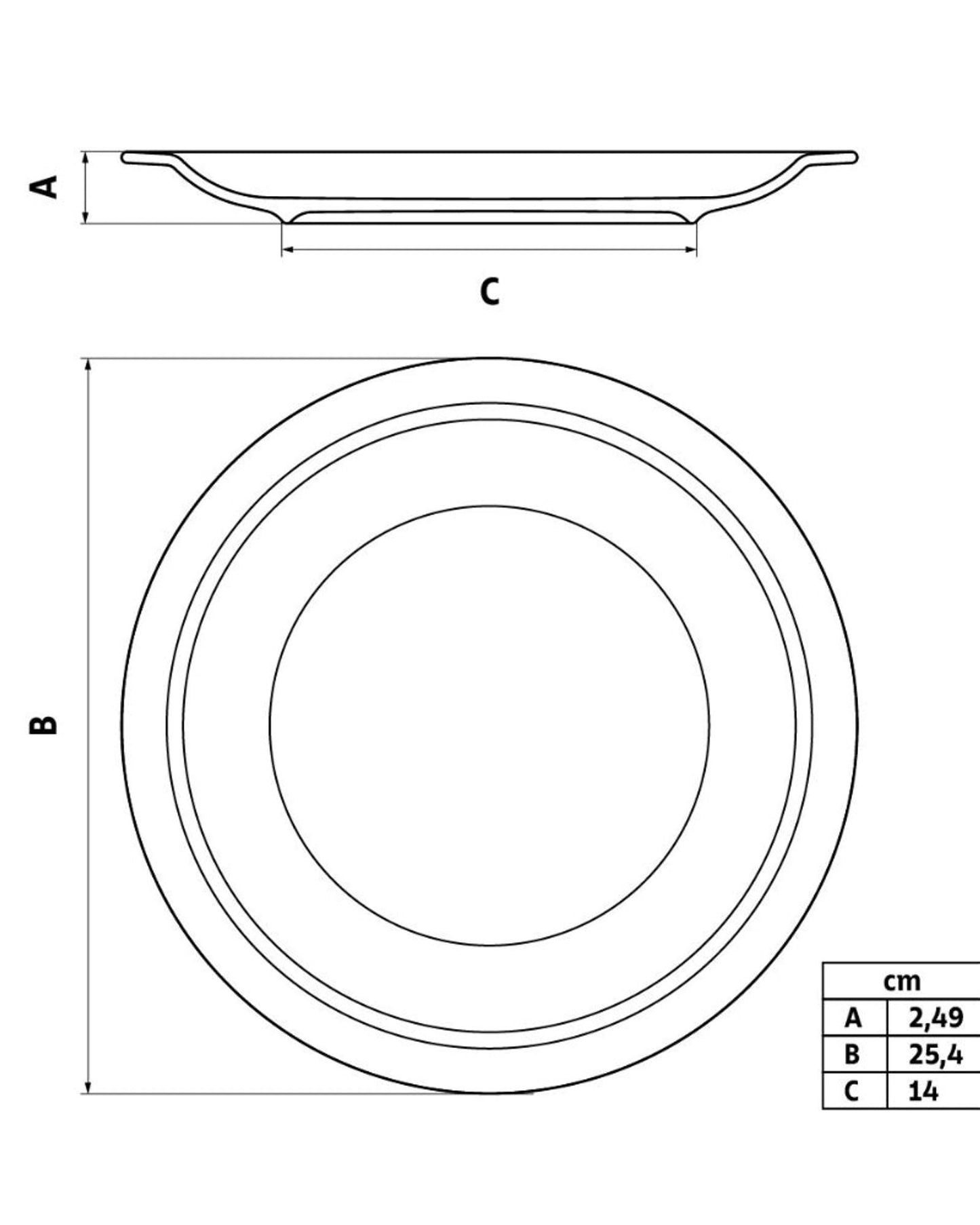 Tramontina Paola Dinner Plate 25.4cm
