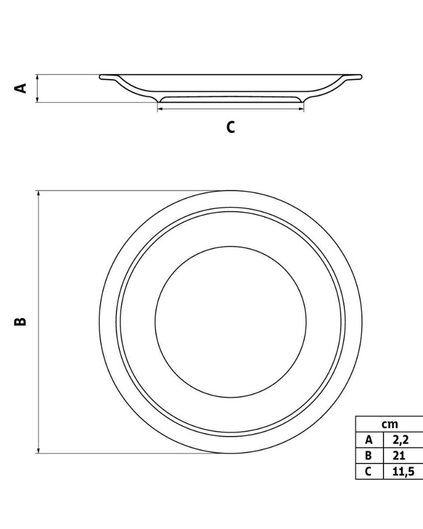 Tramontina Paola 21 cm Porcelain Dessert Plate