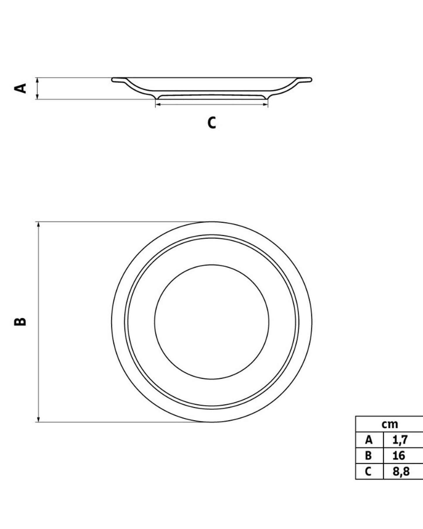 Tramontina Paola 16 cm Porcelain Bread Plate