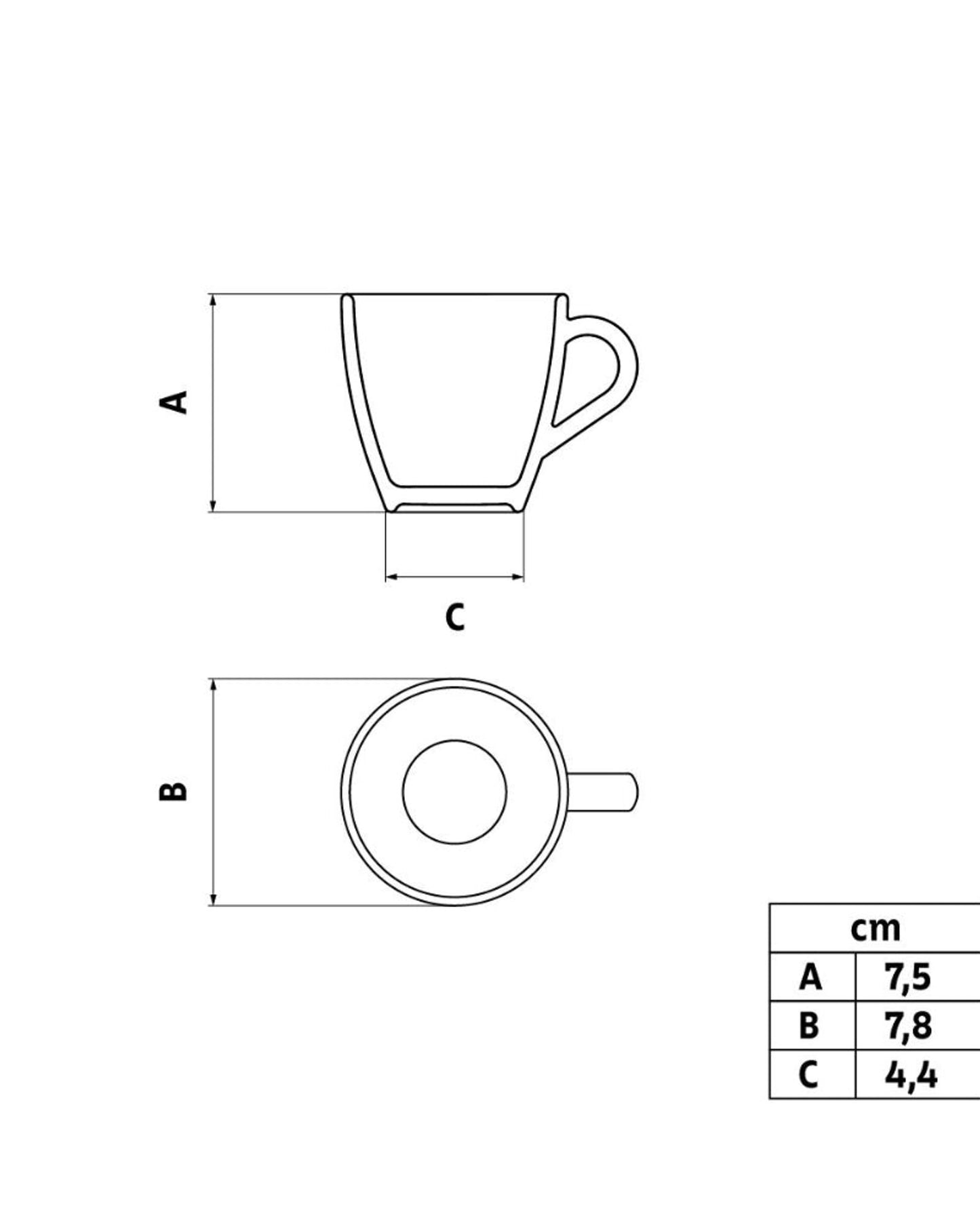 Tramontina Paola 200 ml Porcelain Cappuccino Cup
