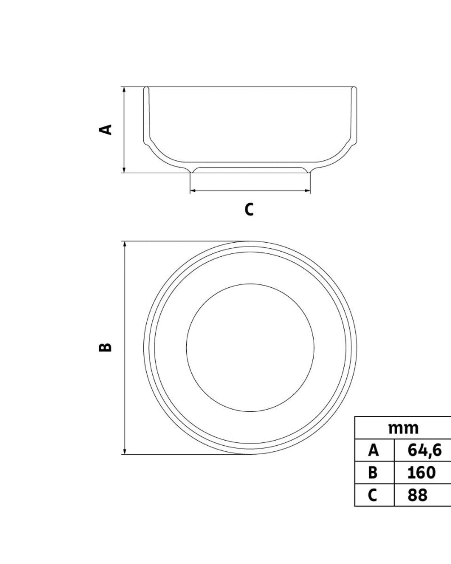 Tramontina Paola Porcelain Stackable Bowl 16 cm