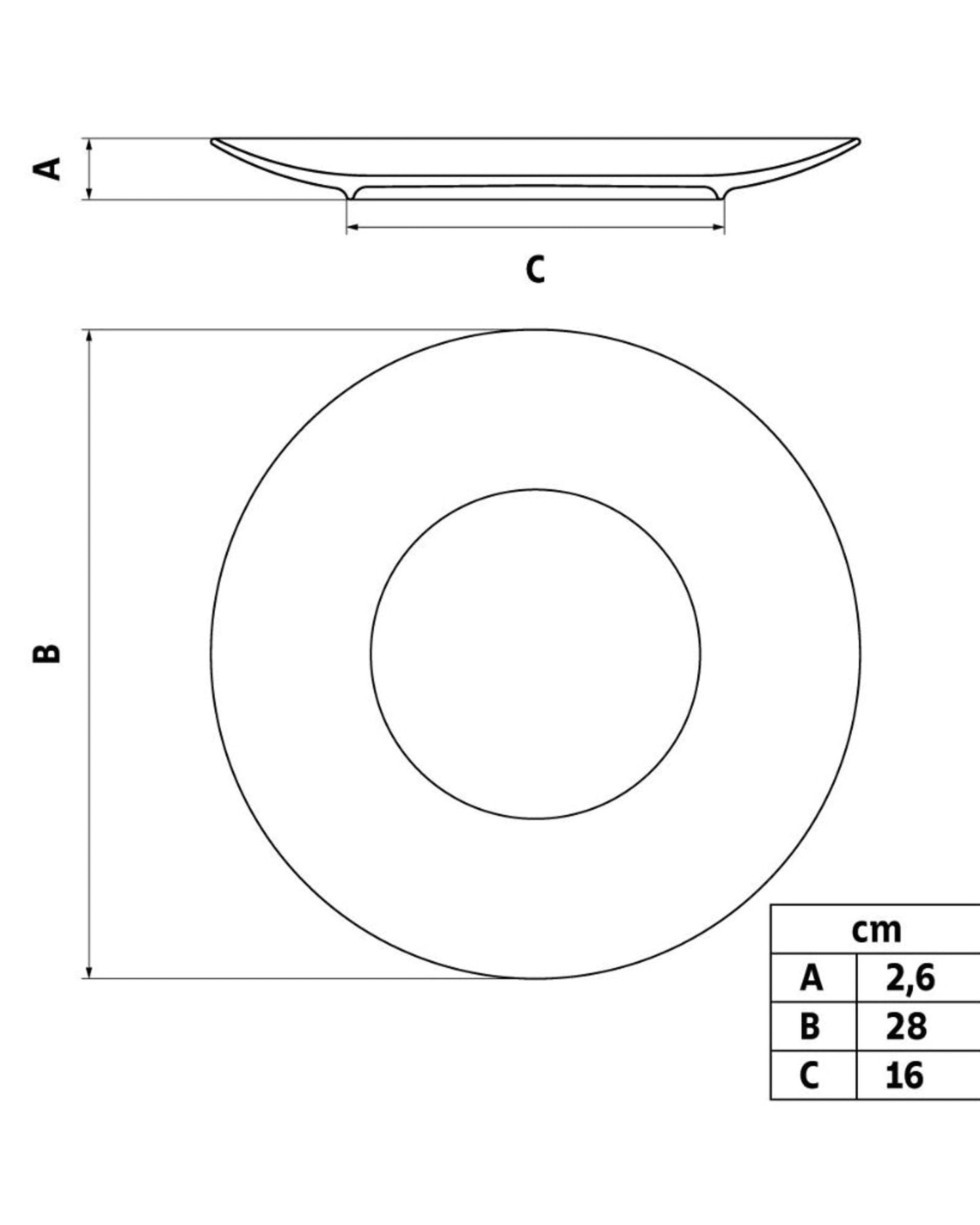Tramontina Barbara Dinner Plate 28cm