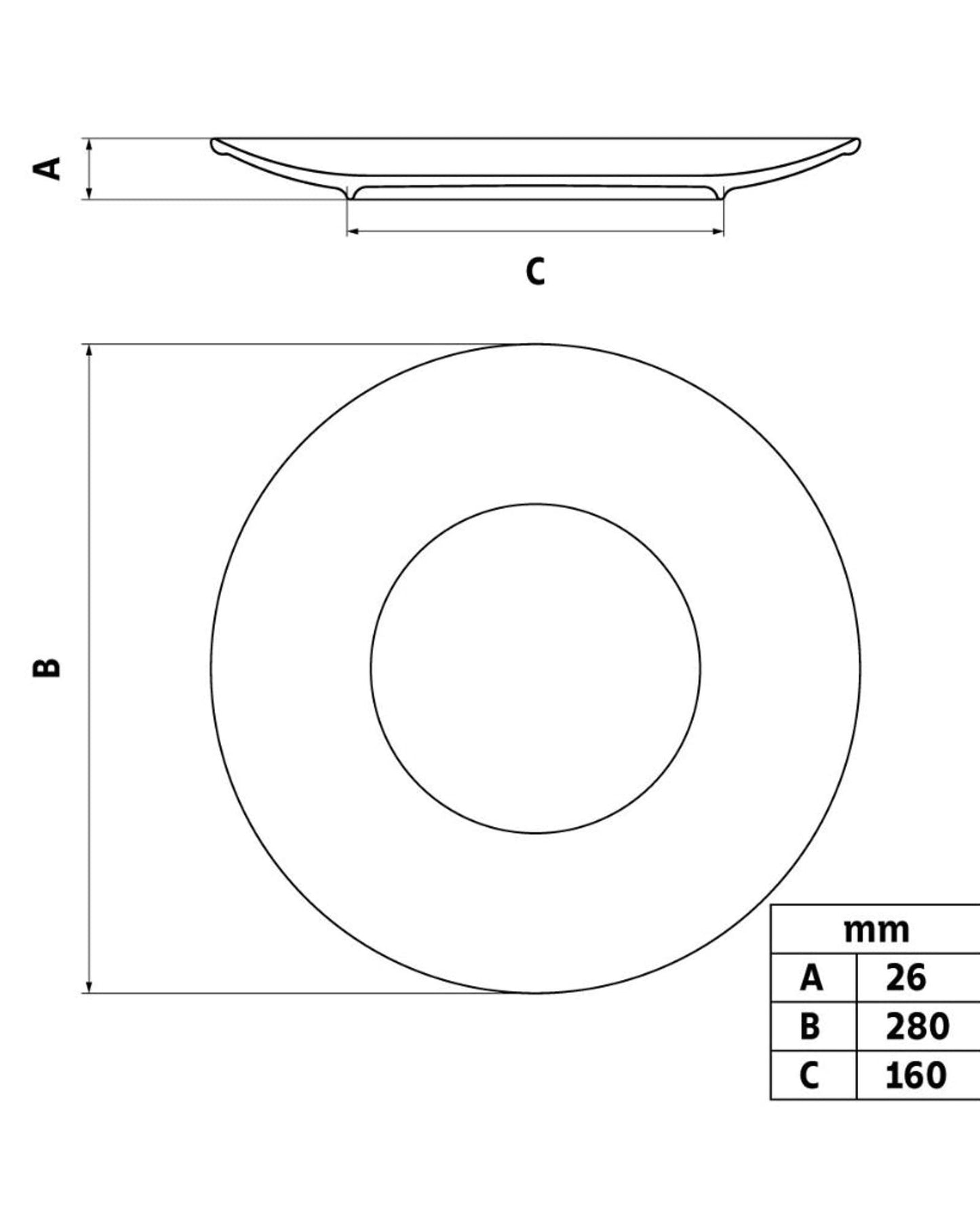 Tramontina Barbara Dinner Plate 28cm
