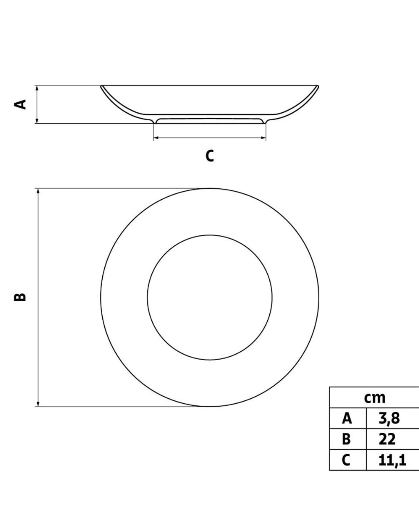 Tramontina Bárbara 22 cm Porcelain Deep Plate