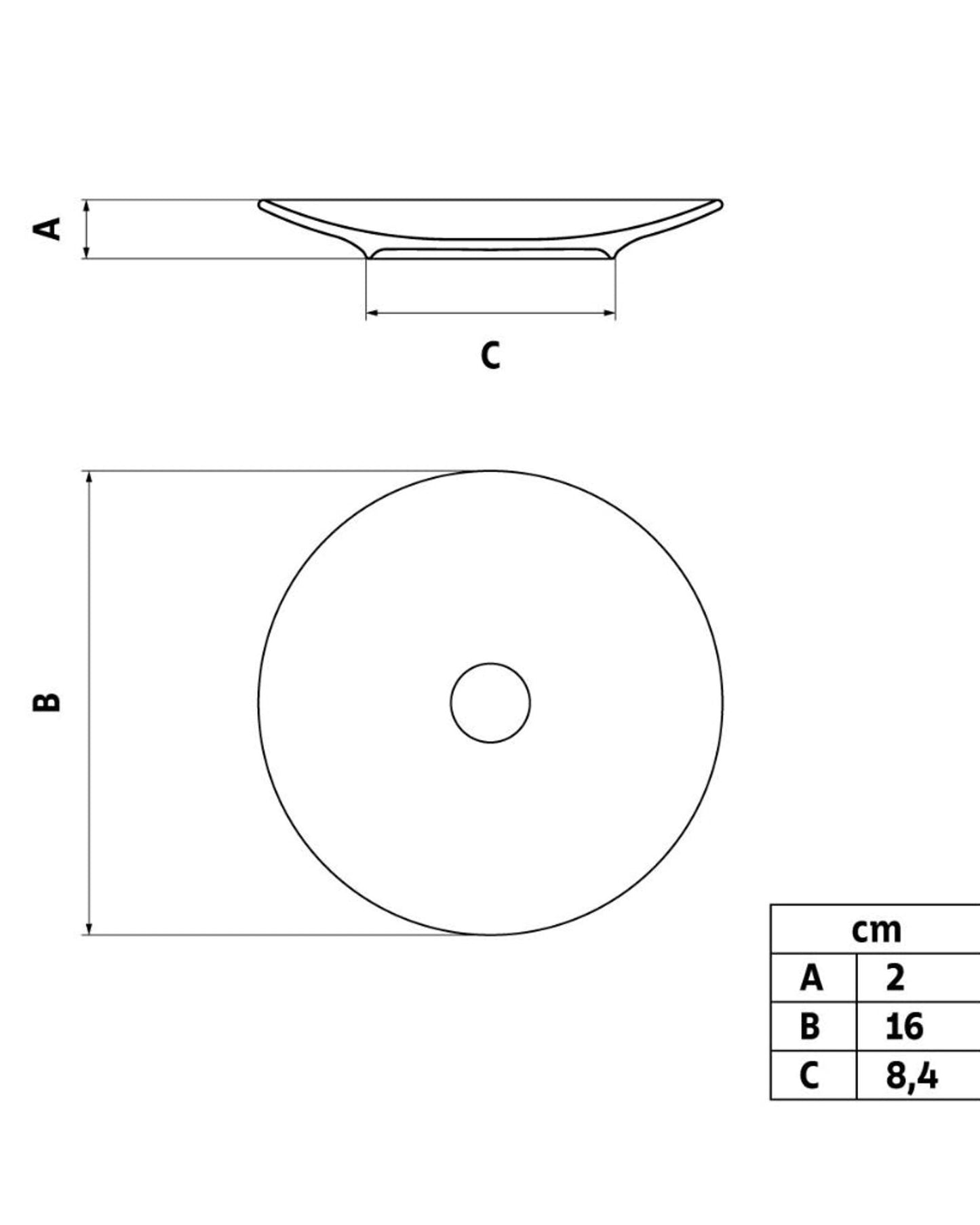 Tramontina Rustico Brown Porcelain Bread Plate 16 cm