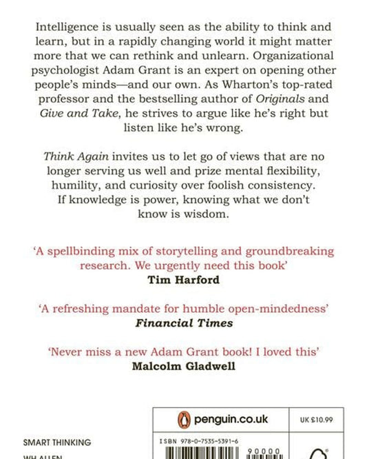 Think Again : The Power of Knowing What You Don't Know