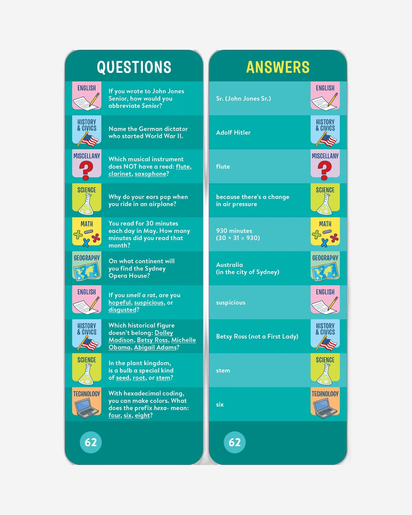 Brain Quest 5th Grade Smart Cards Revised 5th Edition